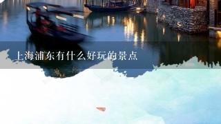 上海浦东有什么好玩的景点