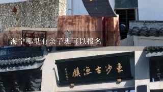 海宁哪里有亲子班可以报名