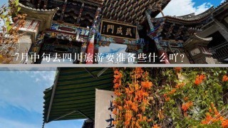 7月中旬去4川旅游要准备些什么吖？