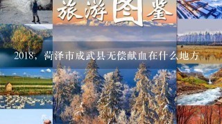 2018，菏泽市成武县无偿献血在什么地方