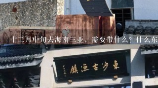 十2月中旬去海南3亚，需要带什么？什么东西值得买回来做礼物？什么地方1定不能错过？